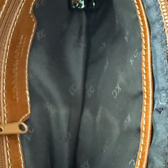 Kenneth Cole Clutch Brown Leather Patchwork Bag‎ Wristlet